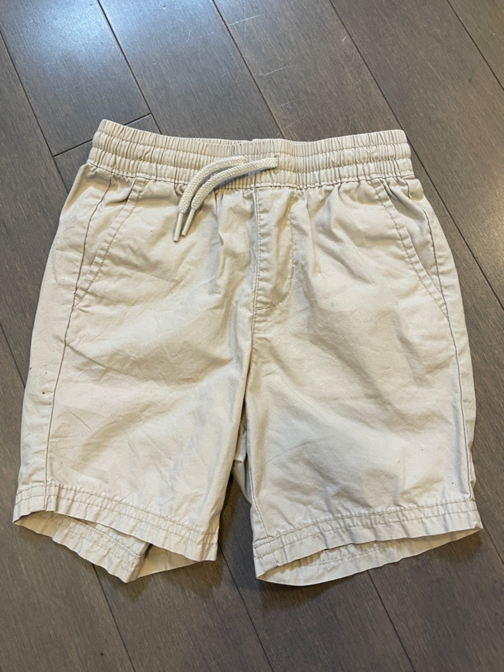 Boy’s Drawstring Casual Shorts in Light Beige